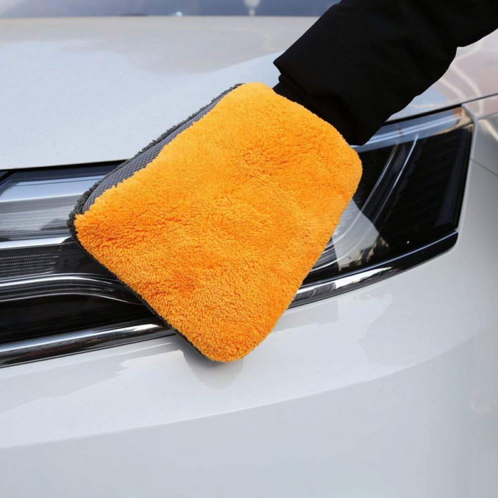 Thick Cleaning Rags for House Microfiber Cloths for Furniture -16 x 12 4PCS Microfiber Towels for Cars-Large Car Drying Towel for Detailing Window Reusable Dust Cloths for Stainless Steal 
