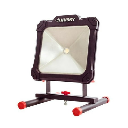 Husky 3500-Lumen Portable LED Work Light Water Resistant Very Bright White Light for Indoor and Outdoor (New Open Box)
