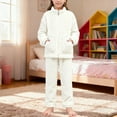 thumbnail image 2 of Coerni Boys Fuzzy Furry Outfits Cozy 2 Piece Zipper Pullover Sweatshirt and Jogger Pants Girl Winter Warm Thermal Set Tracksuit, 2 of 4