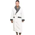 thumbnail image 1 of Terry Cloth Bathrobe Towel with Shawl Collar and Side Pockets, Unisex, 1 of 4