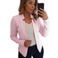 thumbnail image 2 of Women's Business Blazer Casual Open Front Long Sleeve Notched Lapel Suit Jacket Lightweight Y2K Coat Fall Outfits, 2 of 7