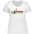 thumbnail image 3 of Inktastic Candy Cane Jesus Women's Plus Size T-Shirt, 3 of 5
