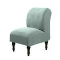 thumbnail image 1 of Velvet Accent Chair Covers High Stretch Armless Chair Covers for Living Room Luxury Thick Velvet Chair Slipcovers Modern Furniture Protector with Elastic Bottom, Machine Washable, 1 of 8