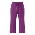 thumbnail image 5 of Juslio Girls Pants Children Boys Girls Jogging Bottoms Sports Trousers Long Training Casual Sweat（Hot Pink Capris， 130）, 5 of 5