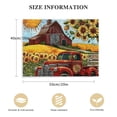 thumbnail image 2 of JEUXUS Farmhouse Canvas Wall Art Red Old Trucks Picture Kitchen Wall Decor Rustic Sunflowers Country Painting for Bedroom Bathroom Living Room Prints Artwork Framed, 2 of 5