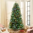 SHareconn 6ft Upgraded Prelit Artificial Hinged Christmas Tree with 320