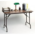 thumbnail image 1 of High Pressure Standard Fixed Height Folding Table (24 in. x 48 in./Walnut), 1 of 2