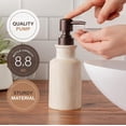 thumbnail image 4 of Rustic Luxe Bathroom Soap Dispenser - Beige Hand for with Strong Easy Dispensing Pump Farmhouse Decor – Resin Lotion Holds 8.8 Oz., 4 of 4