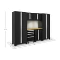 thumbnail image 2 of NewAge Products Bold Series Black 7 Piece Cabinet Set, Heavy Duty 24-Gauge Steel Garage Storage System, Slatwall / LED Lights Included, 2 of 17