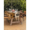 thumbnail image 2 of Outdoor Tablecloth with Umbrella Hole and Zipper, Yellow Brown Rectangle Table Cloth 60x120 Inch Waterproof Tablecloth, Farmhouse Dog Paw Vintage Picnic Table Cover for Patio Camping, 2 of 7