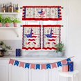 thumbnail image 6 of Independence Day Kitchen Curtains Valances 3 Piece Set, Flag Day Retro Blue Red Star Fireworks Stripes Rod Pocket Tier Curtain and Valance Drapes for Small Window 36 Inch Length for Bedroom Cafe, 6 of 9