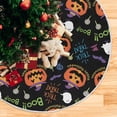 thumbnail image 5 of GZHJMY Halloween Tree Skirt Pumpkin Xmas Tree Skirt Floor Door Round Mat Decorations for Holiday Party Home Christmas Day Ornaments, 35.4", 5 of 6