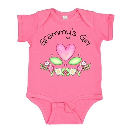

Inktastic Grammy s Girl- Heart Flowers Gift Baby Girl Bodysuit