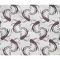 thumbnail image 4 of oneOone Cotton Flex Chocolate Brown Fabric Koi Fish Ocean Sewing Material Print Fabric By The Yard 40 Inch Wide, 4 of 4