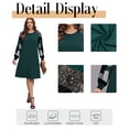 thumbnail image 5 of Cuteduck Women Plus Size Fall Plaid Dress Long Sleeve Round Neck Fashion A-Line Casual Midi Dress 1X-4X, 5 of 7