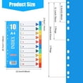 thumbnail image 2 of sixwipe 50 Tabs Binder Dividers for 3 Ring Binders, File Notebook Dividers with 11 Pre-punched Holes, Plastic 5 Sets 10 Tab Dividers for School Supplies and Office Workers, 2 of 7