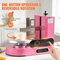 thumbnail image 3 of VEVOR Cake Decorating Machine, Cake Cream Spreading Coating Smearing Machine, Low Noise Cake Frosting Machine, Turntable with Adjustable Scraper, for 6" to 14" Cake, 25-320RPM Rotating Speed, Pink, 3 of 9