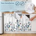 thumbnail image 5 of Eucalyptus Leaves Cabinet Curtains 32"W x 55"L,Dustproof Sink Skirt Curtain for Kitchen Bathroom,Botanical Floral Plants Birds Country Adhesive Desk Skirt Door Cover Curtains for Pantry Office Closet, 5 of 8