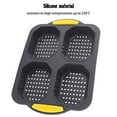thumbnail image 5 of Hamburger Bun Pan,Non-Stick Food Grade Silicone Bread Loaf Pan,4 Cavity Perforated Hamburger Bun Mold Bread pans for Homemade Bread Buns, 5 of 6
