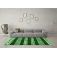 thumbnail image 3 of Ahgly Company Indoor Square Abstract Emerald Green Modern Area Rugs, 8' Square, 3 of 4