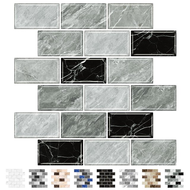Baldosas antisalpicaduras URCOLOR, 10 hojas, desprendibles, 30 x 30 cm, color gris