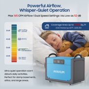 AVAHUM 113 Pints Commercial Dehumidifier for 3,000 sq. ft. Basement and Crawl Space
