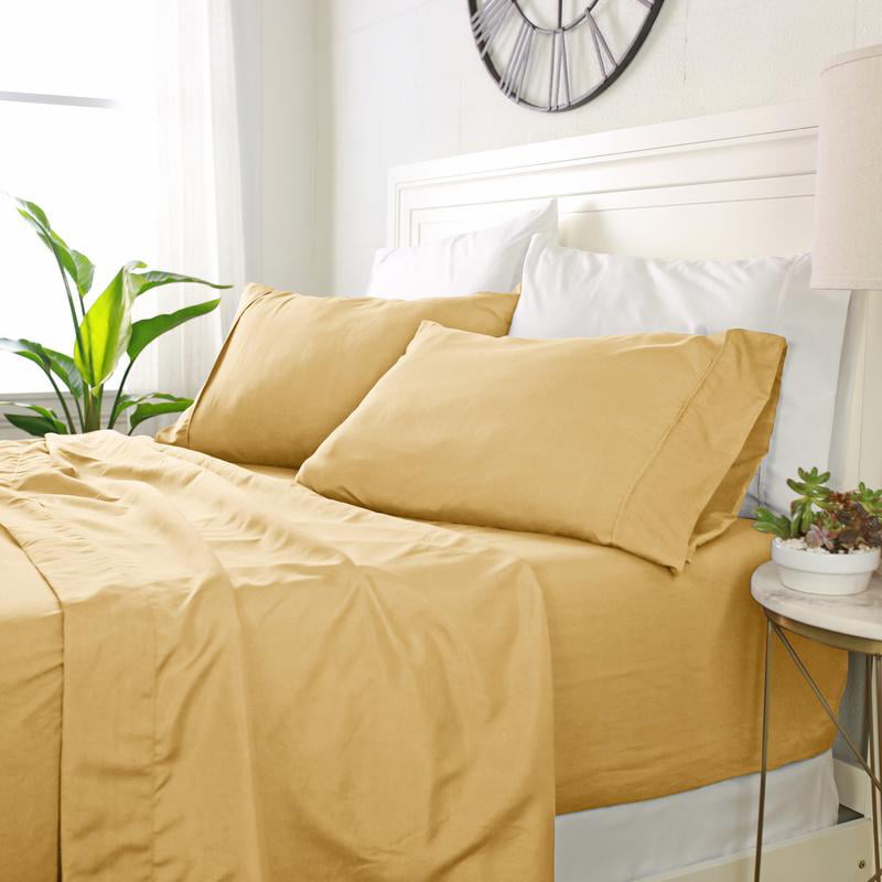 Luxury Ultra Soft Bamboo 4 Piece Bed Sheet Set by Sharon Osbourne 
