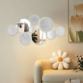 thumbnail image 5 of Silver Wall Decorative Mirror,Wall Mount Retro Wall Art Mirror with 4 Clear Round Mirrors & 5 Decorative Discs,45.28 * 22.83Inch Texture Round Wall Mirror for Entryway,Bedroom,Home Decor, 5 of 25