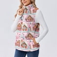 thumbnail image 4 of Wutalume Women's Christmas Printed Fashionable And Warm Fleece Cardigan Vest, Cozy and Festive Layering Piece for Holiday Outfits and Cold Days,Pink XL, 4 of 6