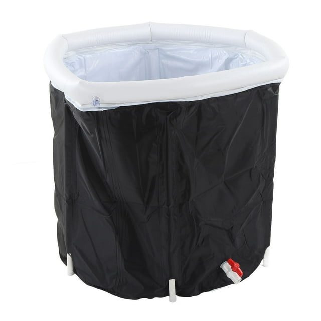 Bath Tub, Foldable Bathing Bathtub Top Air Ring ABS Soaking for Gym