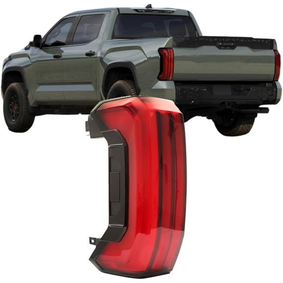SHZAITOR Left Side Tail Light Assembly Replacement for Toyota Tundra 2022-2023 Driver Side Rear Brake Lamp Non Sequential