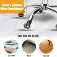 thumbnail image 3 of SHAR Office Chair Casters, Rubber Replacement Caster Wheels for Office Chair, 3 Inch Heavy Duty Computer Gaming Desk Casters, Smooth and Safe Rolling for All Floors Including Hardwood a, 3 of 5