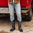 thumbnail image 6 of The Western Shops Men's Leather Crocodile Print Midcalf Square Toe Western Cowboy Boot, 6 of 6