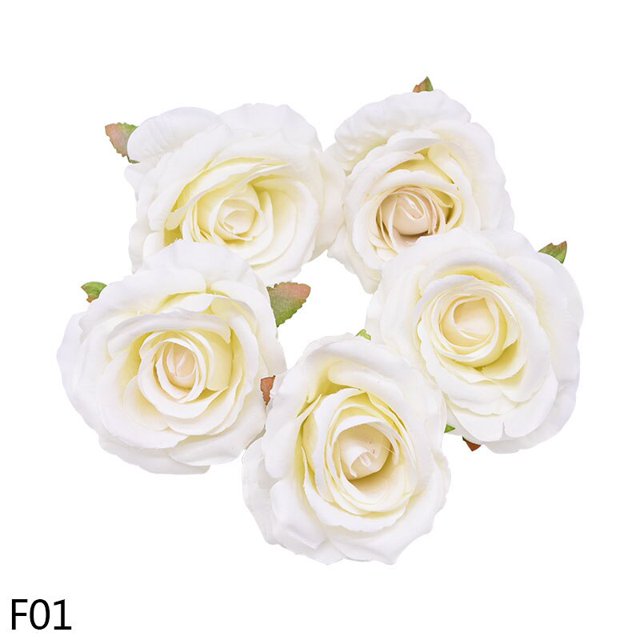 Flores artificiales de seda para decoración del hogar, flores falsas, corona, suministros para álbumes de recortes, 5/10 piezas, 10cm