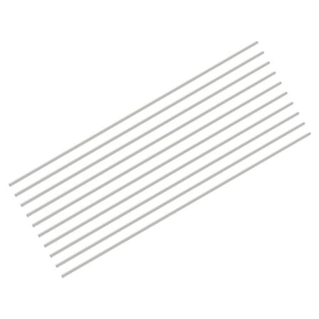 Uxcell 10 Pcs Aluminum Rods, 3/32" Dia 12"Long Solid Round Rod Stick 6061 Extruded Lathe Bar Stock Aluminum Metal Rods