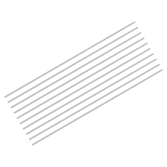 Uxcell 10 Pcs Aluminum Rods, 3/32" Dia 12"Long Solid Round Rod Stick 6061 Extruded Lathe Bar Stock Aluminum Metal Rods