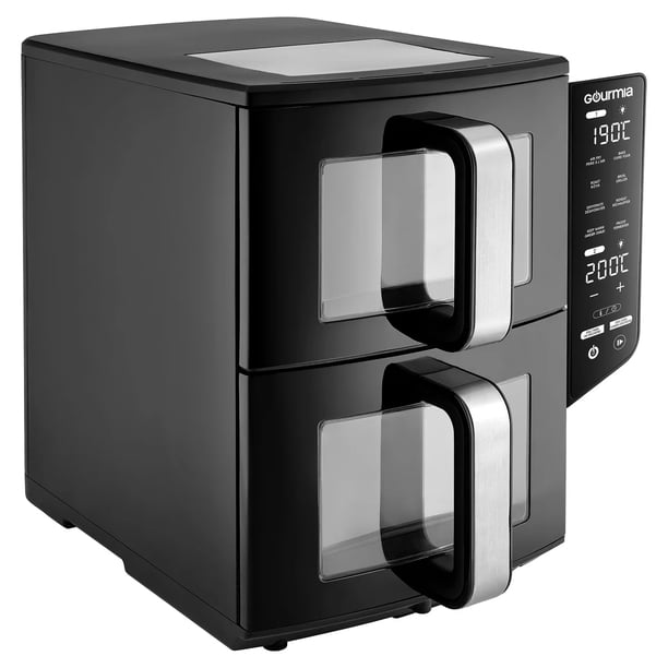 Gourmia 4 Dish Dual Basket Air Fryer with Sync Finish & Sync Cook