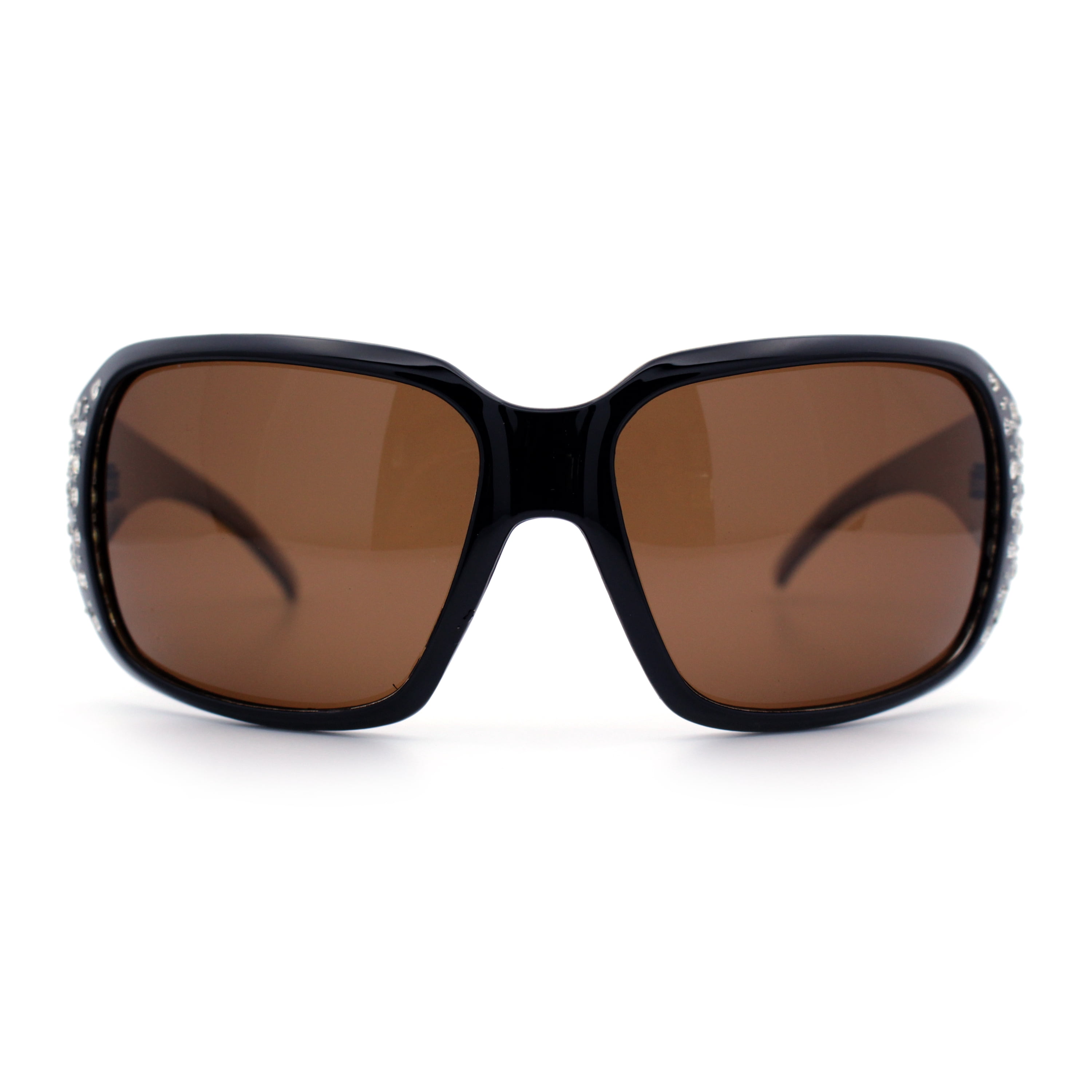 SA106 Large Adult Frame Polarized Lens Oversize Rhinestone  display picture 1