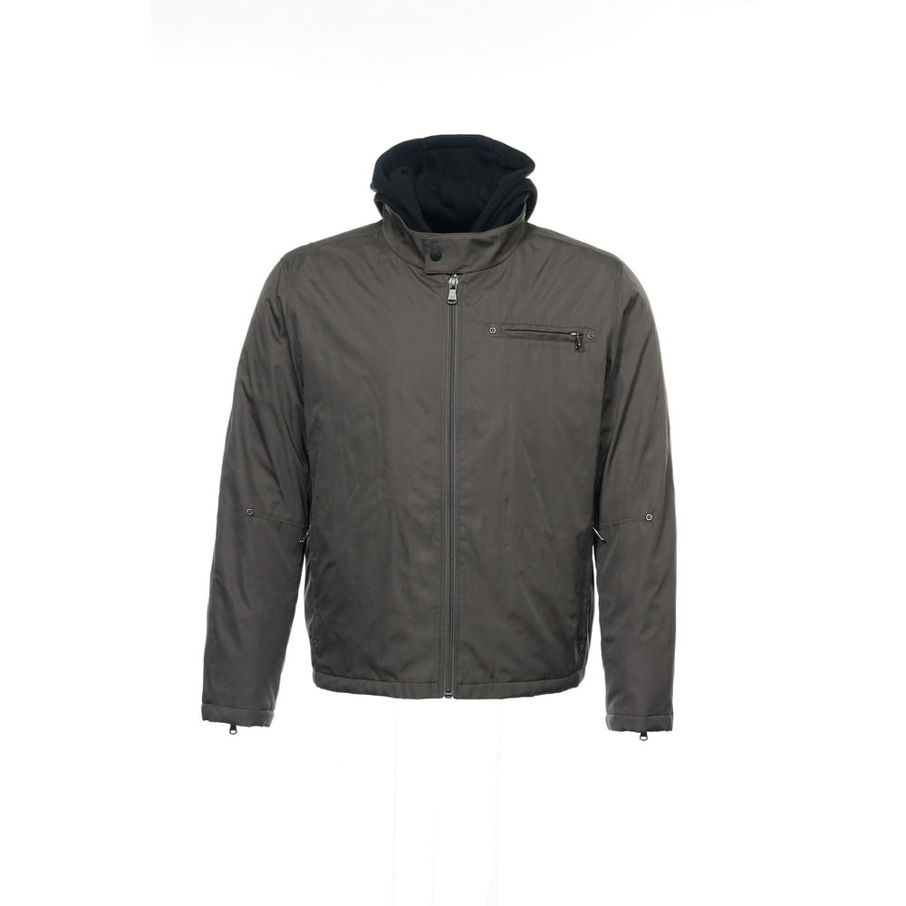 calvin klein men's gray rain jacket
