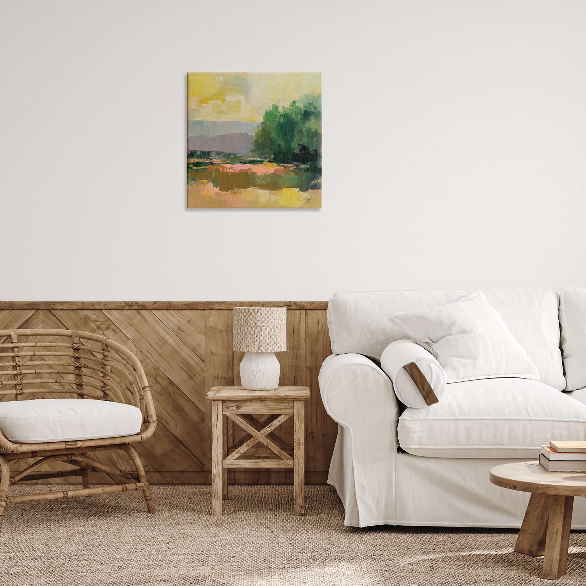 Stupell Industries Abstract Willow Tree Landscape & Nature Painting Wrapped Canvas Art Print Wall Art, 24 x 24