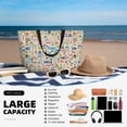 thumbnail image 5 of Wukai Famous Places Print Zipper Bag,large Beach Tote Bag,Waterproof Sandproof Bag,Grocery and Picnic Tote Travel Bag, 5 of 5