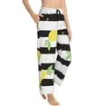 thumbnail image 2 of Disketp Lemon Print Women'S Comfy Pajama Pants Casual Drawstring Palazzo Lounge Wide Leg Pants, 2 of 9