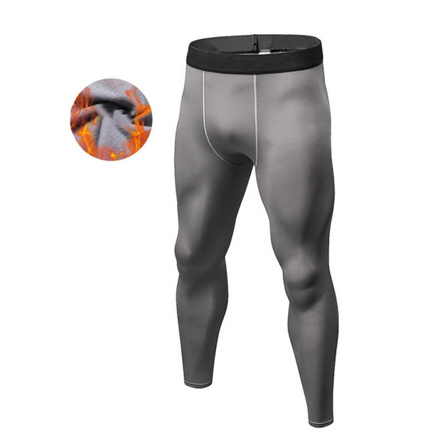 LUXUR Men Compression Pants Quick Dry Leggings Solid Color Tights
