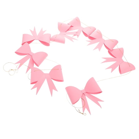 ETHZZLE Party Atmosphere Creation Paper Bow Decor Pink 1 Set