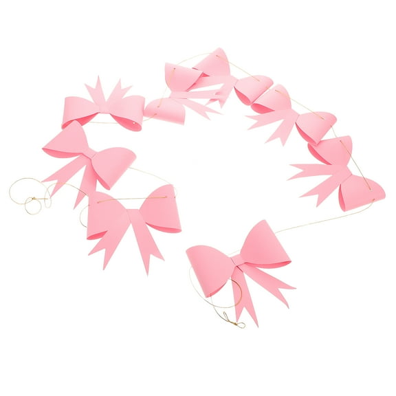 ETHZZLE Party Atmosphere Creation Paper Bow Decor Pink 1 Set
