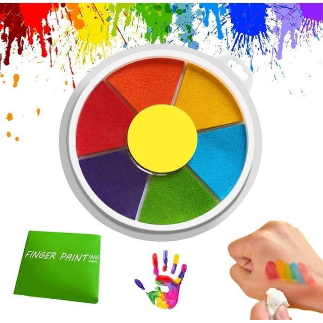 Children's Washable Finger Paint Ink Set - Safe Non-Toxic Finger Painting Mud for Kids Art Projects - Easy Clean Bright Colors for Handprints, Doodles & Creative Play - Educational Art
