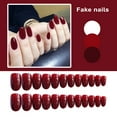 thumbnail image 2 of Happydeer 24Pcs Fake Nails Bright Color Mixed Size Ultra-Thin Harmless DIY Manicure Full Cover Press on Nail-Tips with Glue Set, 2 of 9