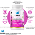 thumbnail image 2 of Resveratrol + Semilla de Uva y Vitamina C 120 Cáp  SAISA HERBAL, 2 of 7