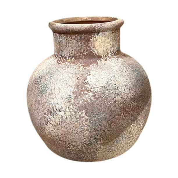 Vase de cerámica recipiente de planta de planta decoración de mesa rústica decoración de jarrón decorativo arreglo floral para la oficina Estilo C