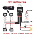 thumbnail image 6 of Wiring LED Light Bar Wiring Harness Kit 300W 16 AWG Universal LED Wiring Harness With 12V 40A Relay On Off Switch For Vehicles, 6 of 7